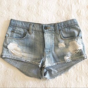 Carmar Light Wash Distressed Jean Shorts